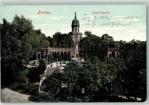Breslau Bahnpost Dresden-Kattowitz Zug 850 Liebichhöhe