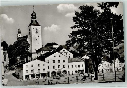94209 W8370 Regen - Marktplatz Pfarrkirche