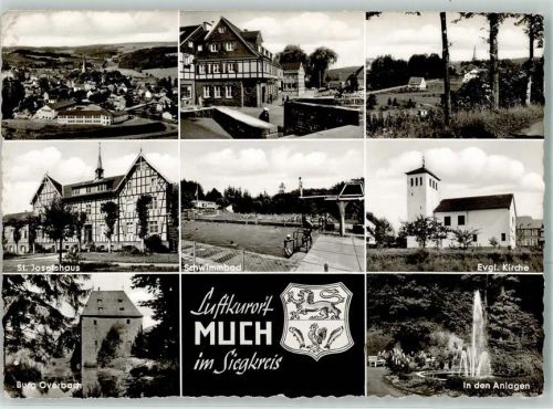 Much St. Josefshaus Burg Overbach Schwimmbad Ev. Kirche