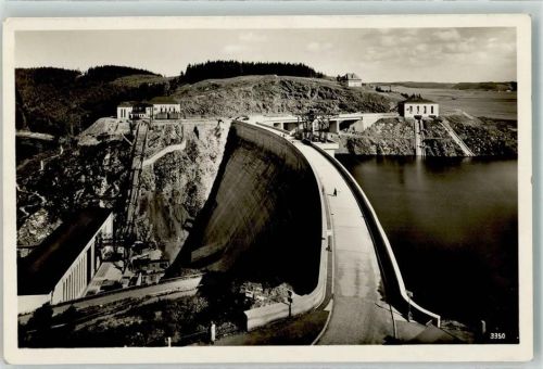 Saalburg Saaletalsperre Staumauer Blick v.d. Gans