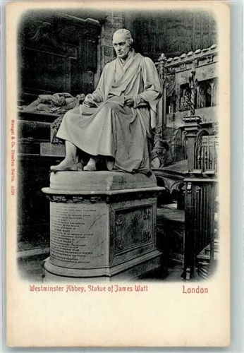 London Statue James Watt Westminster Abbey