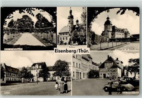 Eisenberg Schloßgarten Rathaus Marktplatz Ernst-Thälmann-Platz