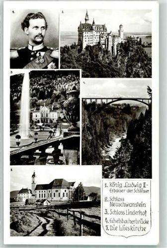 Schwangau Schlösser Neuschwanschtein Linderhof Eichelsbacherbrücke Die Wieskirche