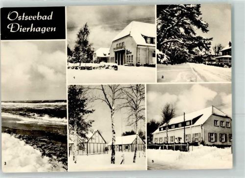 Dierhagen FDGB-Heim E. M. Arndt Waldstraße Strand Urlauberdorf Winter