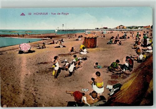 Honfleur Vue de Plage Strand Bademode