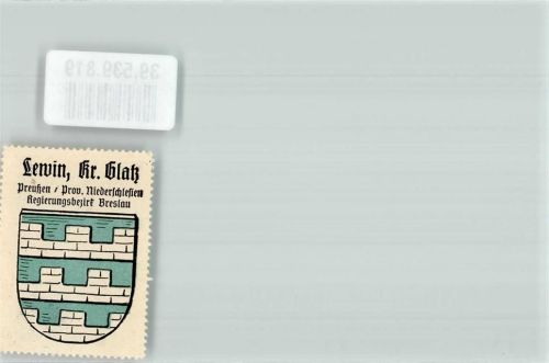 Lewin Wappen Lewin Preußen Prov. Niederschlesien