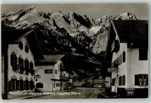 82490 W8105 Farchant - Dorfstraße Gasthaus Alter Wirt Zugspitze Alpspitze