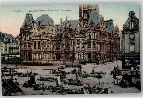 Arras 1915 la Marche de la Place de la Vacquerie Marktszene