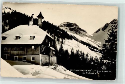 Aurach Kelchalpenhaus Bochumer Hütte mit Tristkogel und Tor Hüttenstempel