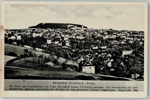 Annaberg-Buchholz 1942 Fliegeraufnahme Ortsteil Annaberg mit St. Annenkirche
