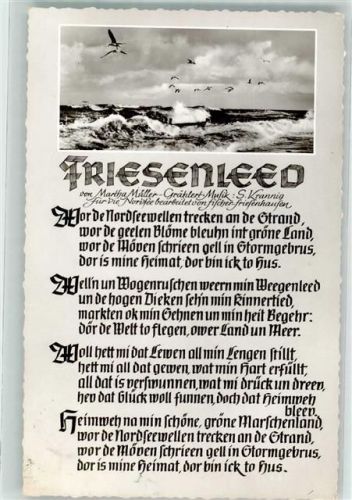 Norderney Friesenleed Martha Müller Meer Wellen Möwe Nordseeheilbad