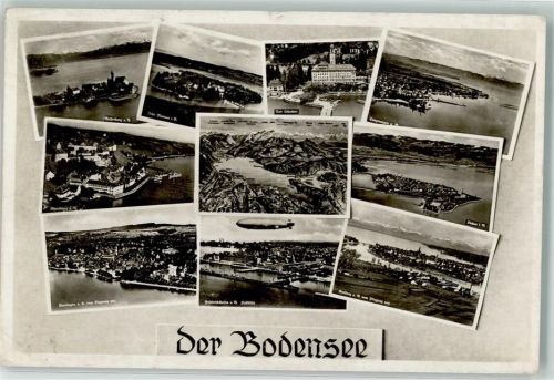 Wasserburg Lindau Überlingen Friedrichshafen Konstanz Vogelschau Zeppelin