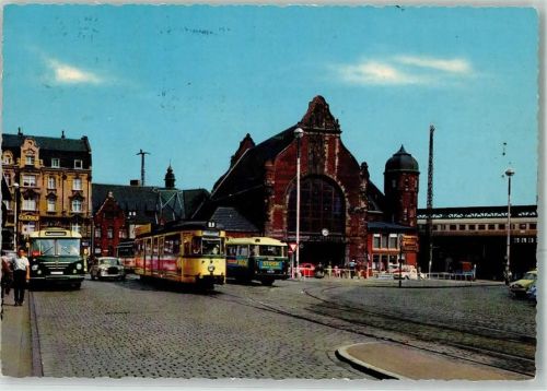 Gelsenkirchen 1967 Straßenbahn Omnibus Hauptbahnhof