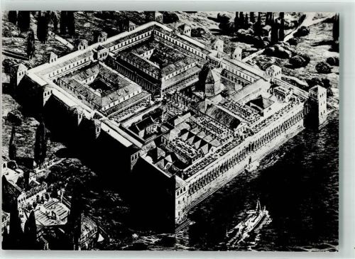 Split 1962 Fliegeraufnahme Diokletianpalast
