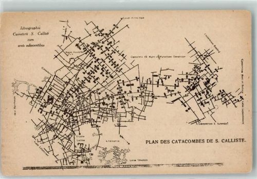Roma Plan des Catacombes de S. Calliste