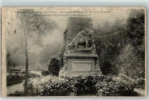 Asnieres 1904 Monument de Barry Cimetiere des Chiens