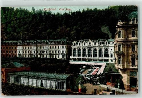 Karlovy Vary Hotel Pupp Litfaßsäule