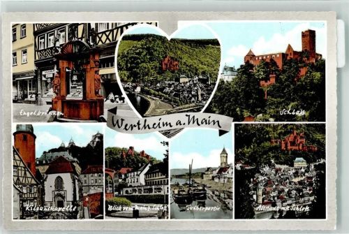 Wertheim Engelbrunnen Schloss Kilianskapelle Tauberpartie Altstadt