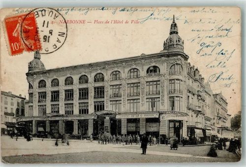 11100 Narbonne 1911 Gebrauchsspuren Rathausplatz