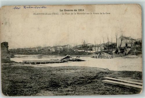 Blainville-sur-l'Eau le Pont de la Meurthe sur la Route de la Gare