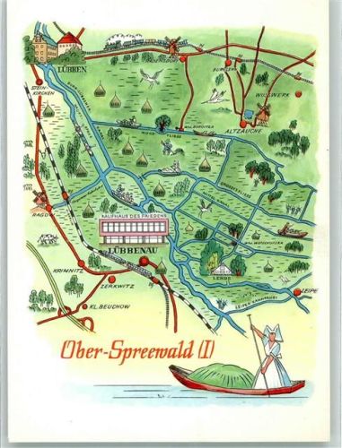 Lübbenau Landkarte Ober-Spreewald