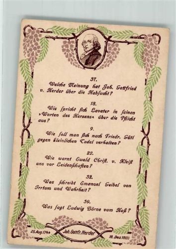 Johann Gottfried Herder Bildkarte