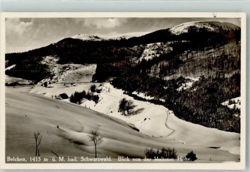 Belchen 1928 Multener Höhe im Schnee Posthilfstelle