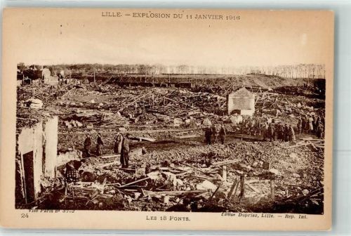 Lille Explosion du 11 Janvier 1916 Les 18 Ponts
