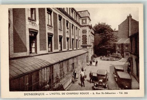 Dunkerque Hotel du Chapeau Rouge 5 Rue St. Sebastien Auto Mann Frau