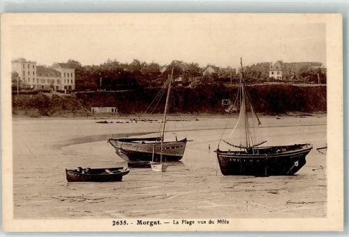 Crozon Morgat Fischerboote Blick zur Mole