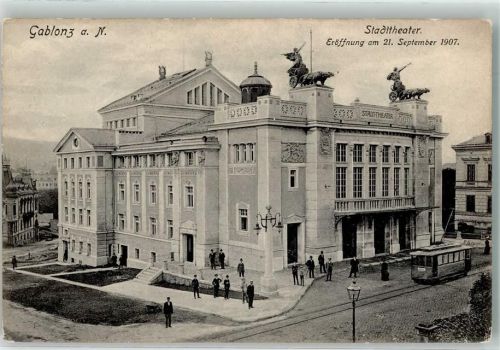 Jablonec n. Nisou 1907 Stadttheater Foto AK