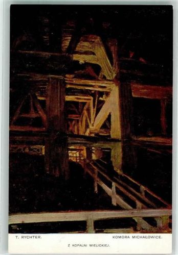 Groß Salze sign. R. Rychter Kammer Michalowice Bergwerk