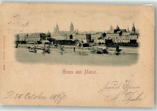 Mainz 1897 Raddampfer