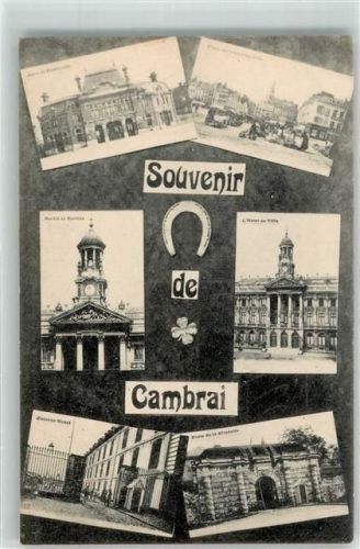 59400 Cambrai 1915 - Feldpost WK I Feldlazarett 58.Inf.Div. Rathaus Kaserne