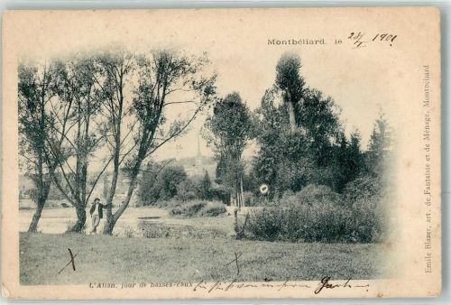 Montbeliard 1901 l`Allan Jour de basses eaux