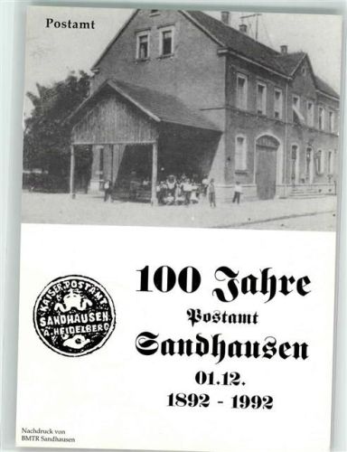 Sandhausen 1992 100 Jahre Postamt Sandhausen