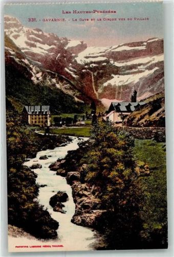Gavarnie le Gave et le Cirque vus du Village