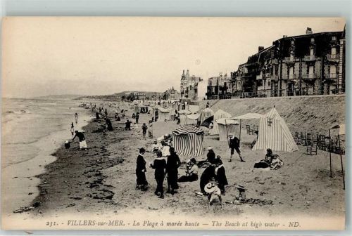 Villers-sur-Mer la Plage a maree haute