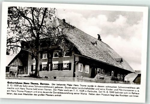 79872 W7821 Bernau im Schwarzwald, Baden - Geburtshaus Hans Thoma