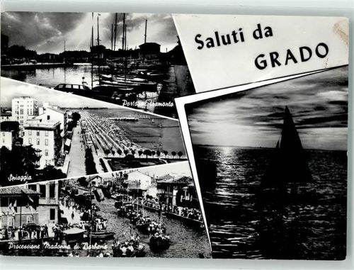 Grado Hafen Prozession Madonna di Barbano Schwimmbad Strand