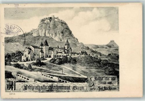 78224 W7700 Singen Hohentwiel Künstlerkarte Festspielhalle