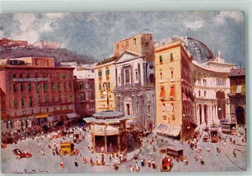 Napoli Largo S. Ferdinando Oldtimer Straßenbahn