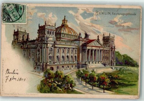 Tiergarten 1903 Reichstagsgebäude