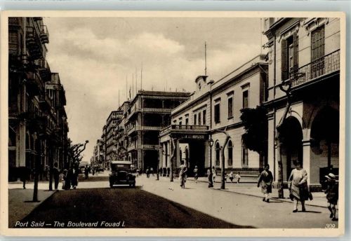 Port Said The Boulevard Fouad I Auto Oldtimer