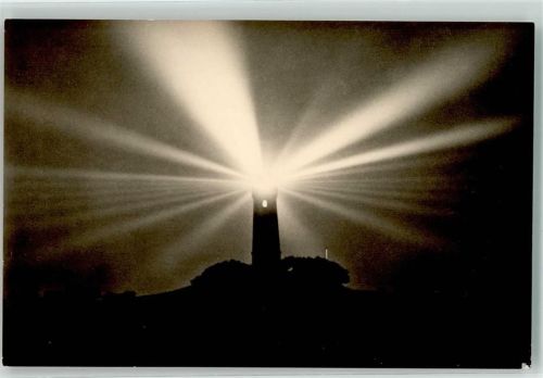 Kloster, Hiddensee Leuchtturm bei Nacht