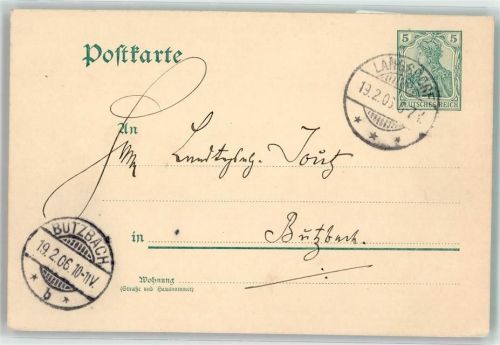 Langsdorf 1906 Ort lt. Stempel