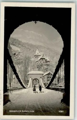 Innsbruck Winter Kettenbrücke Schlitten