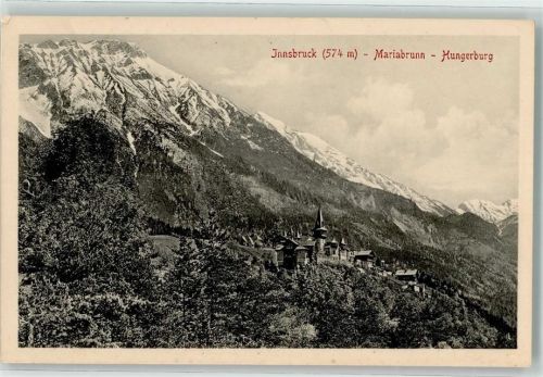 Mariabrunn 1912 mit Hungerburg