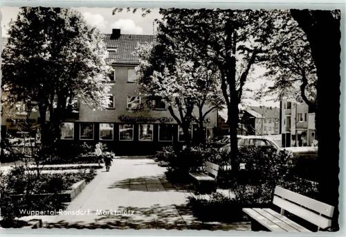 Ronsdorf 1962 Marktplatz mit Gasthaus Bergischer Hof