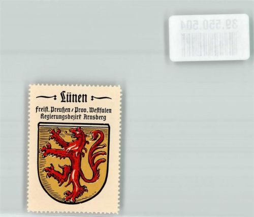 Lünen Freist. Preußen Prov. Westfalen Regierungsbezirk Arnsberg Wappen